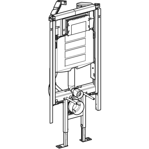 Geberit Duofix Element f. WWC, 112cm m. Sigma UP-SPK 12 cm, Ecklösung