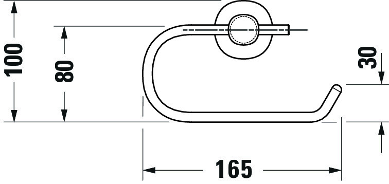 DU D-Code Papierrollenhalter 165x165x99 mm, Chrom