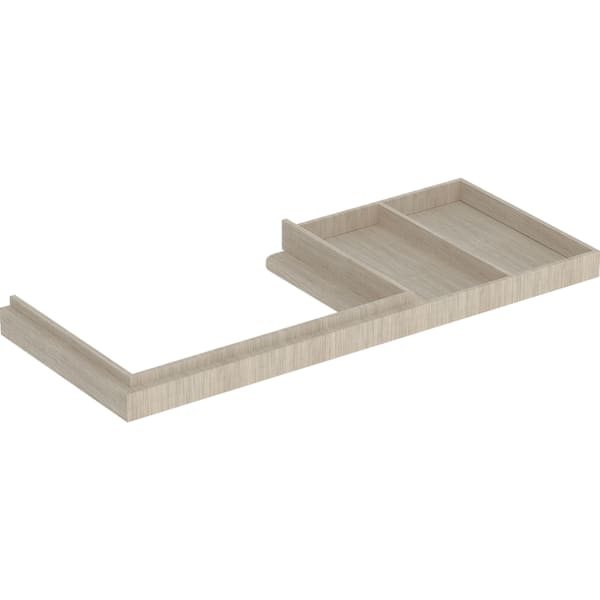 Geberit WT-Rahmen für Citterio US m. Ablagefl. re, Breite 118cm, beige