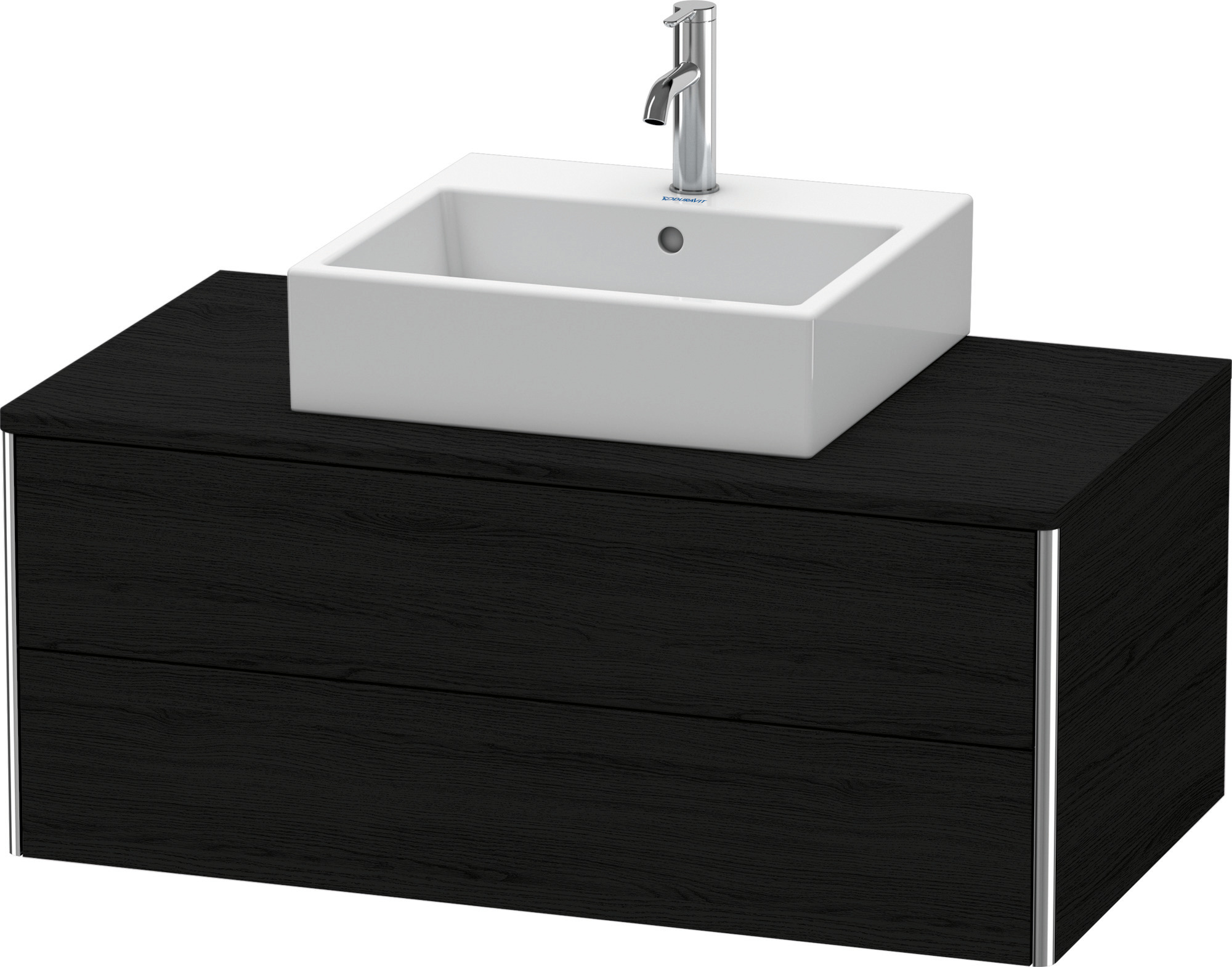 Duravit WTU XSquare 400x1000x548, wandhängend Eiche Schwarz, 2 Schubkästen