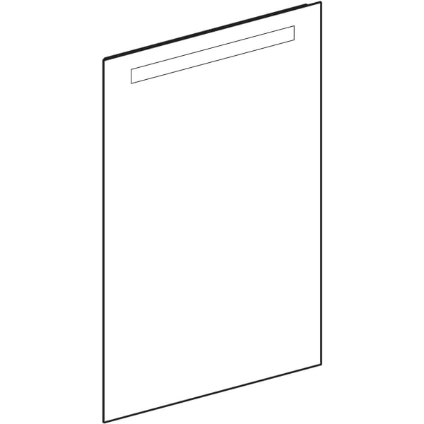 Geberit Option Basic Lichtspiegel, eckig Beleuchtung oben, 60x90x3cm, alu. elox