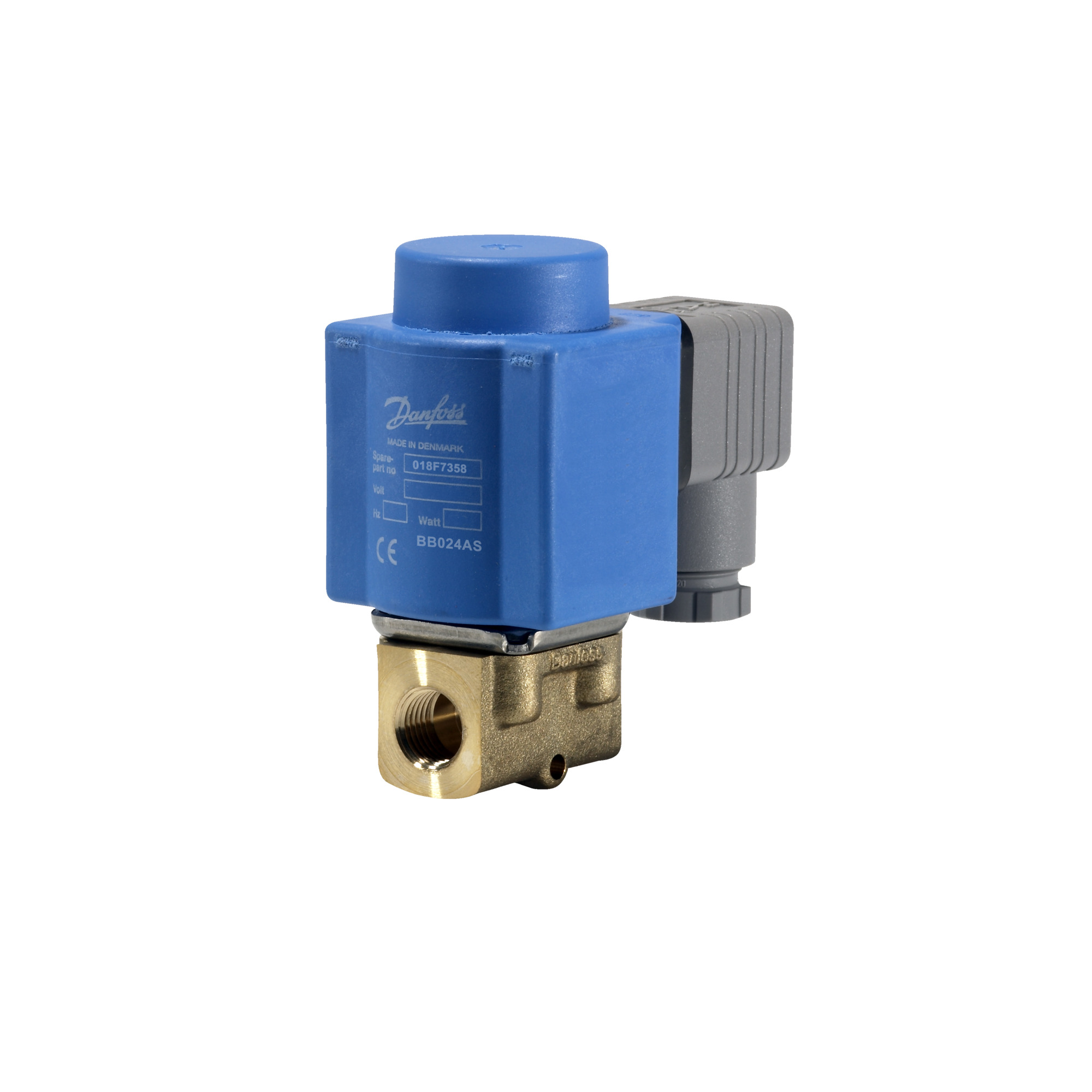 Danfoss Magnetventil, EV210B, NC, Kv 0,30 m3/h, G1/4, FKM, 24V AC