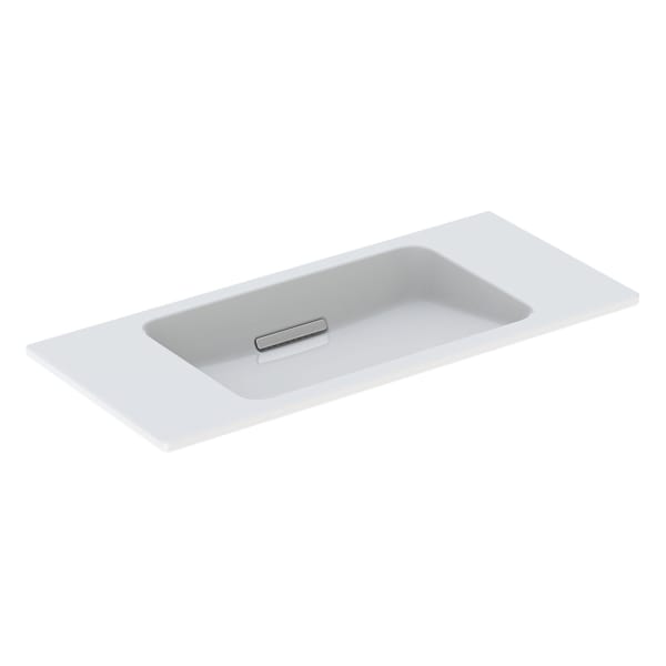 Geberit ONE WT, 90x40cm, CleanDrain, v.Ausld. o.Hl., Ül.verd. weiß Tect /chrom gebü.