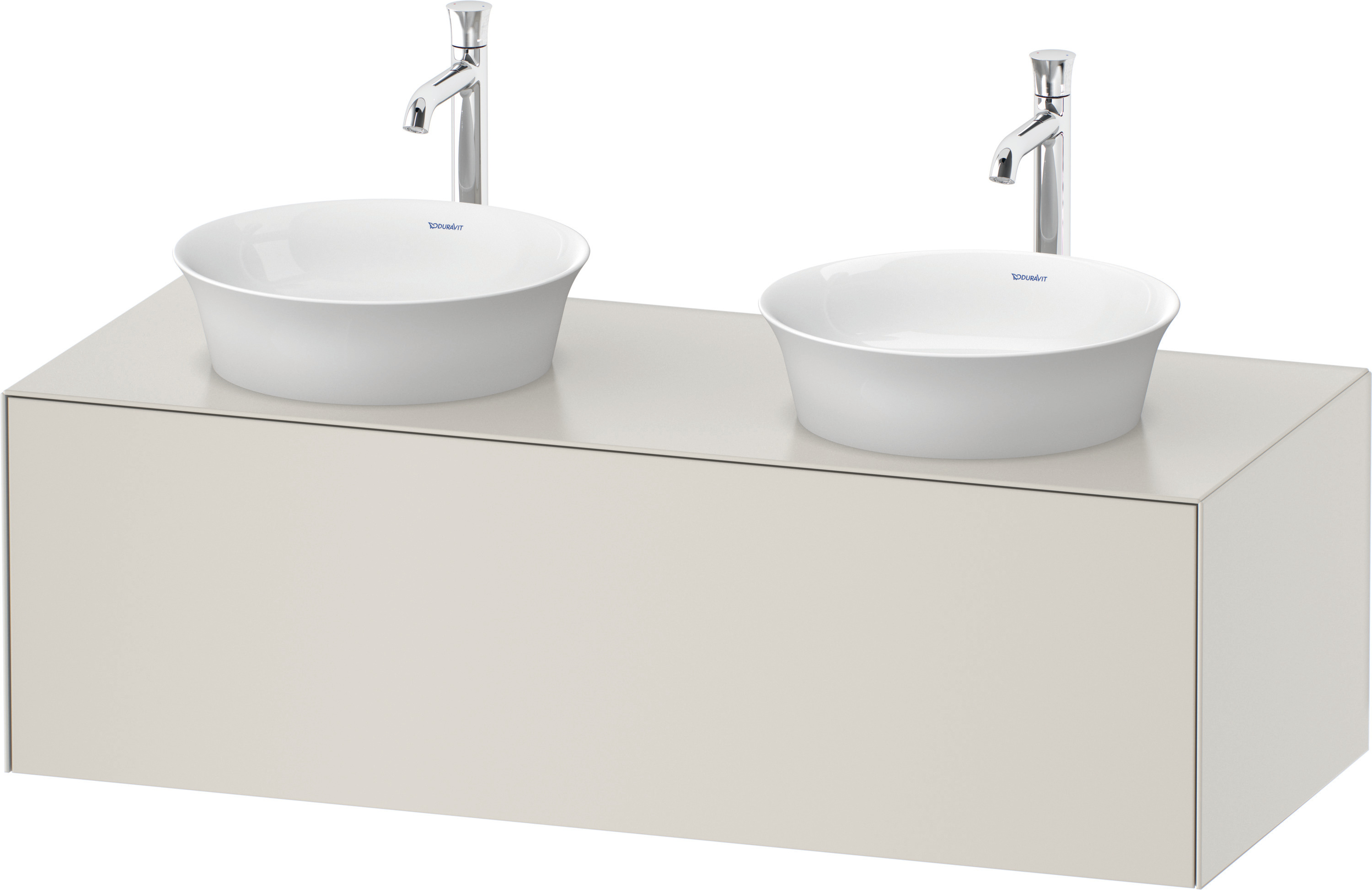 Duravit WTU White Tulip wandh,1 Auszug,Beids 408x1300x550mm, Nordic Weiß Seidenmatt