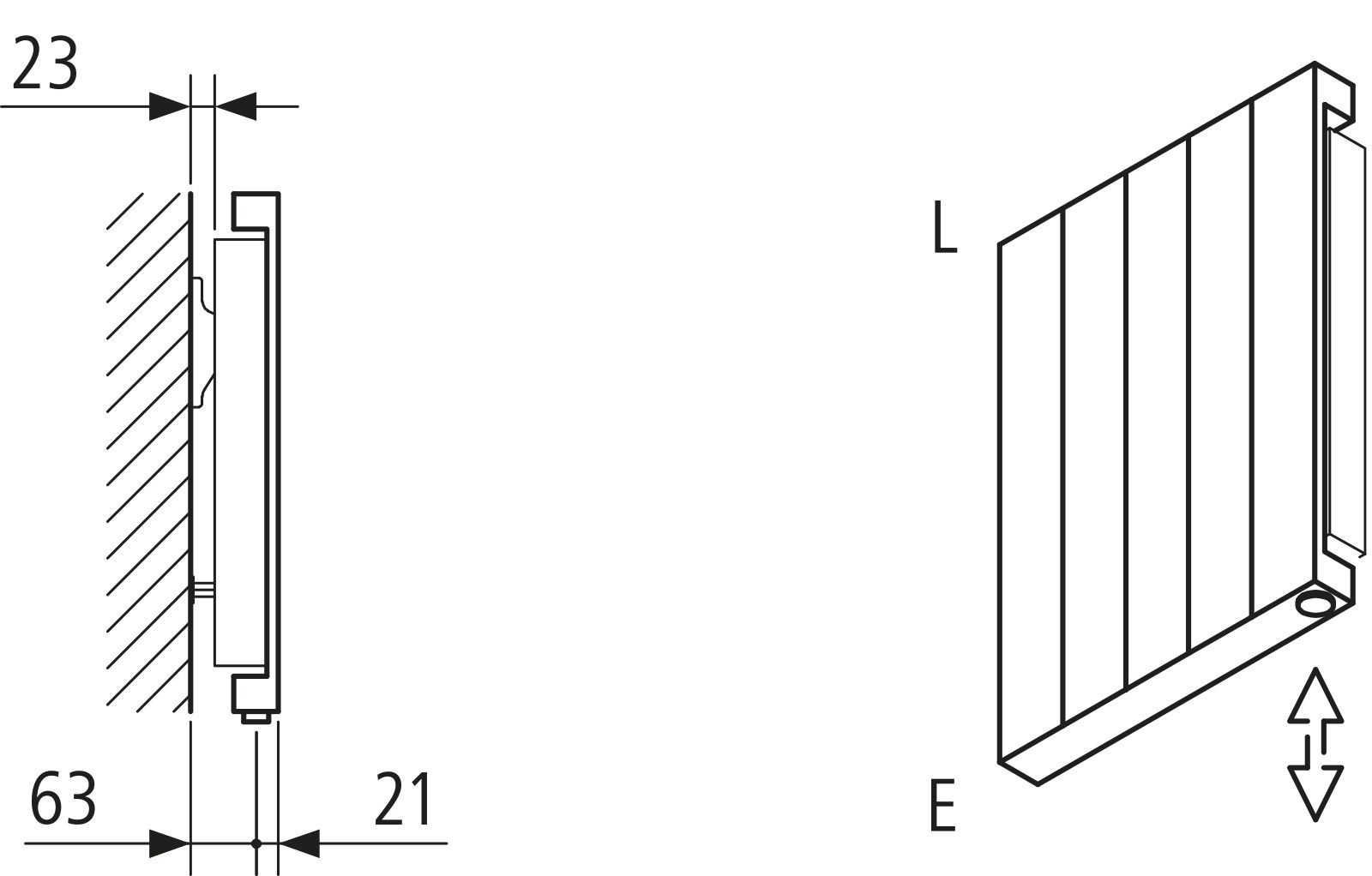 Kermi Heizwand HVN Typ11 BH2000x61x490 QN1327, RAL9016, 6 bar, ANB12