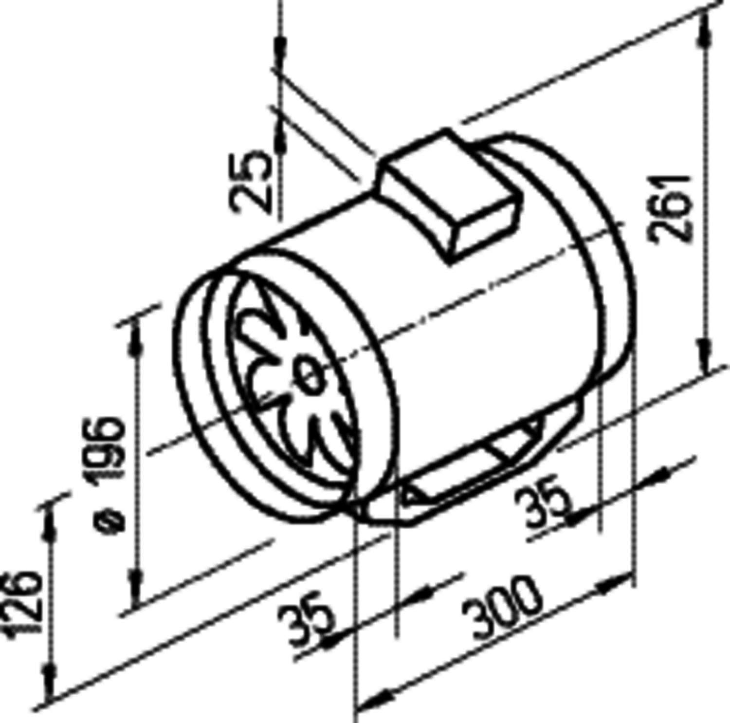 HELIOS Multivent RADAX Rohrventilator MV 200, 230 V