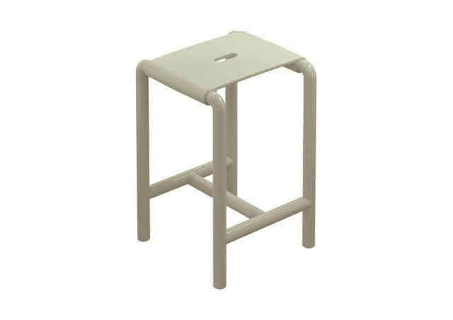 HEWI Hocker B=345mm,T=336mm,H=507mm reinweiß