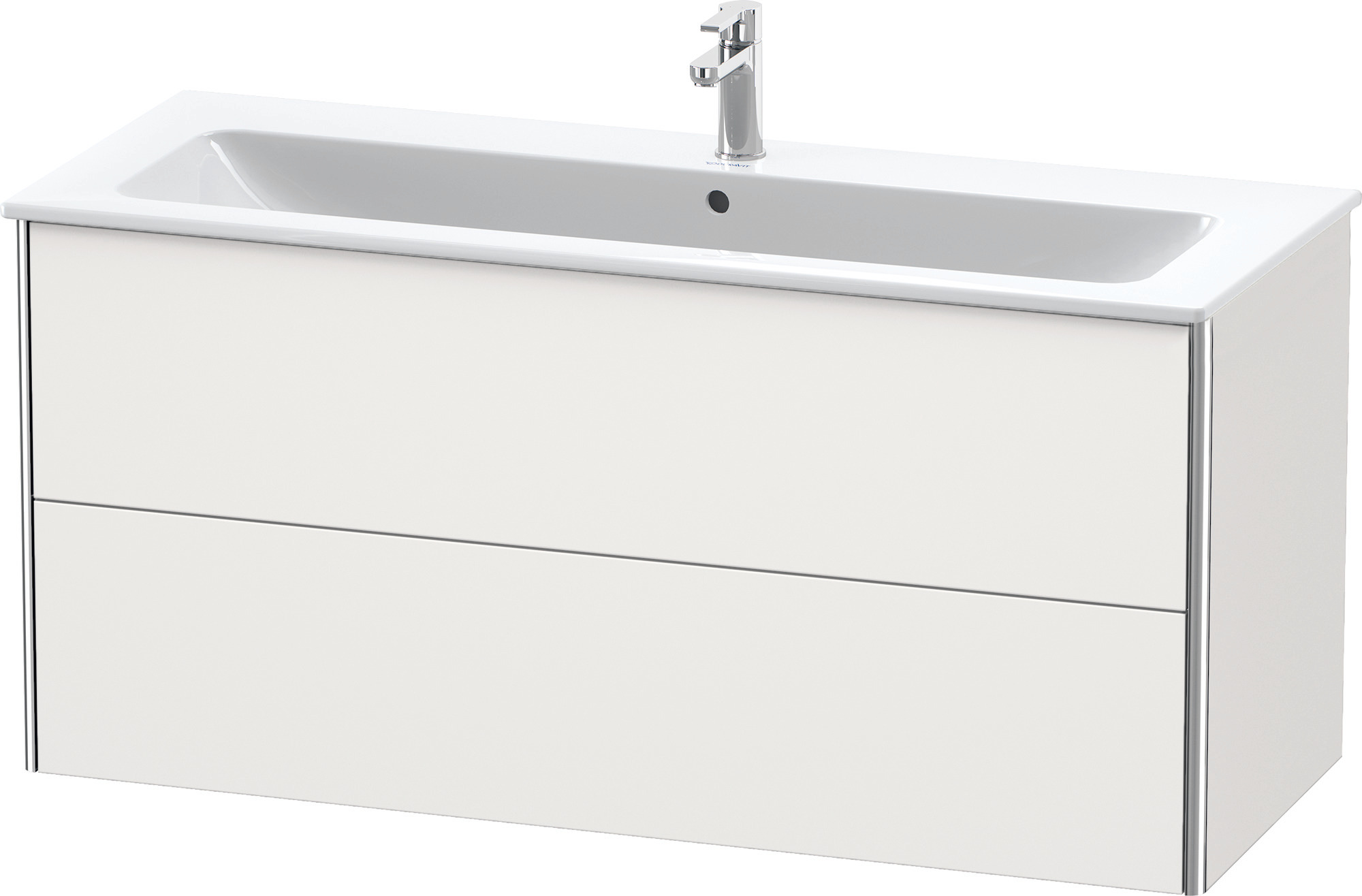 Duravit WT-Unterbau XSquare, 2 Schubkästen 560x1210x478mm, Nordic Weiß Seidenmatt