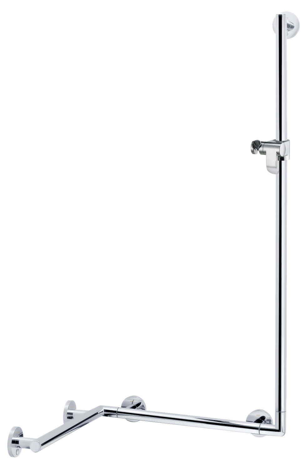KEUCO Duschhandlauf Plan Care 34908, mit Br.Stg. r/l, sil-elox, 797/880/1265 mm