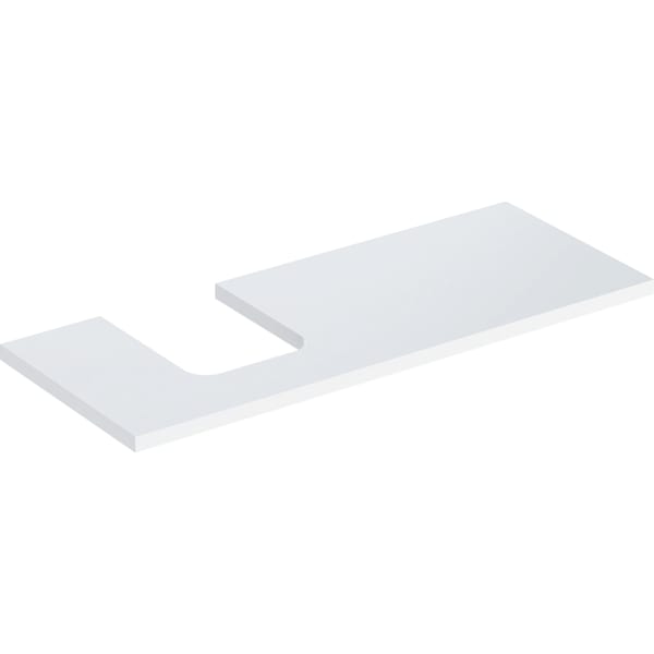 Geberit ONE WT-Pl. Aus li für AWT Schalenform 120x3x47cm, weiß hgl.