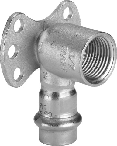 Viega Wandsch. mit SC Sanpress Inox G SC 0225.5 für Gas in 15mm x Rp1/2 edelst.