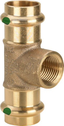 Viega T-Stück mit SC Sanpress 2217.2 in 22mm x Rp1/2 x 22mm Siliziumbronze Viega T-Stück mit SC Sanpress 2217.2 in 22mm x Rp1/2 x 22mm Siliziumbronze
