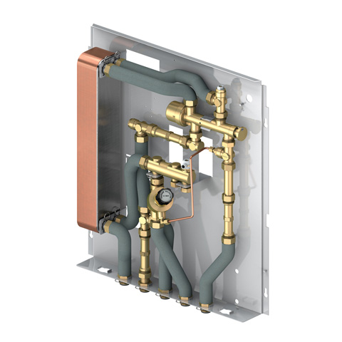 Flamco Logovital LPT 46Kw, 12L, 480Mm Breit m. Balancer u. Zirkulationsbrücke