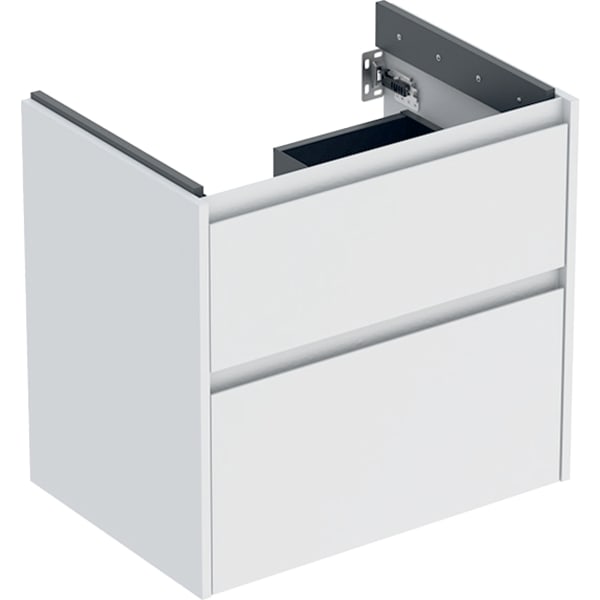 Geberit Renova Plan US f. WT, m. 2 Schubladen 64,4x60,6x44,6cm, weiß/l. seidenmatt