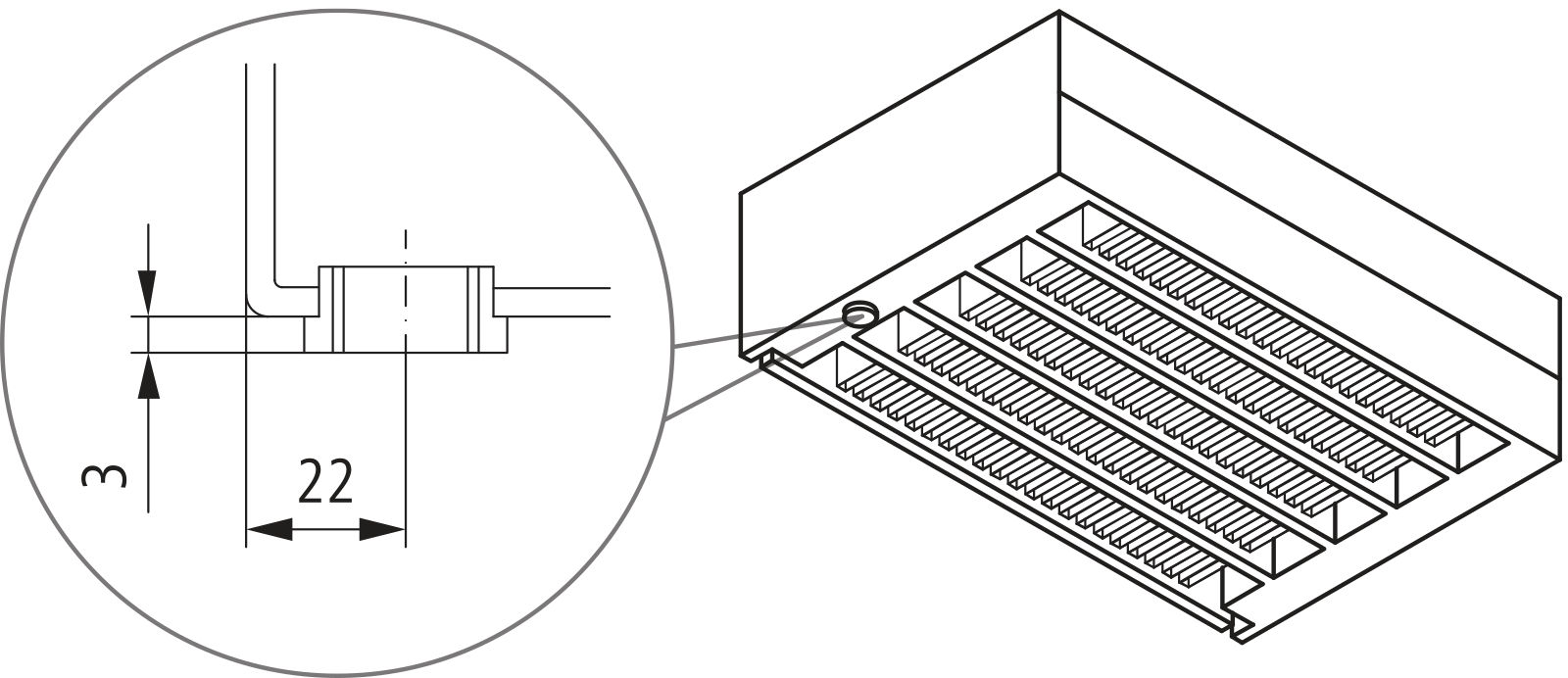 Kermi Konvektor Typ54 BH210x255x1800mm QN3766, weiß, 6bar, m. Abd., AB Uni.