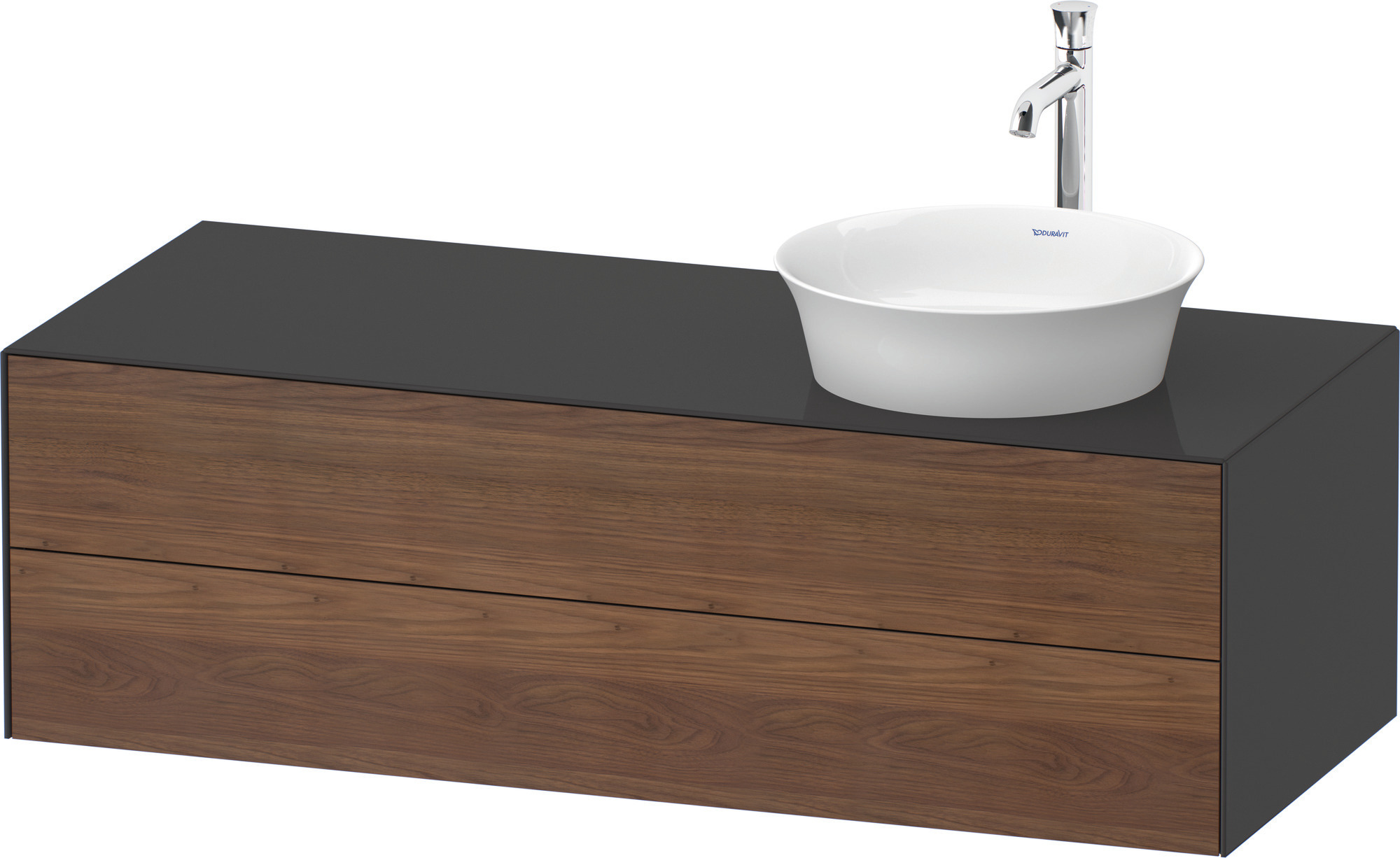 Duravit WTU White Tulip wh,2 SK,B re,408x1300 x550mm,A.Nussb.M/gra. HGL o. ES WBL