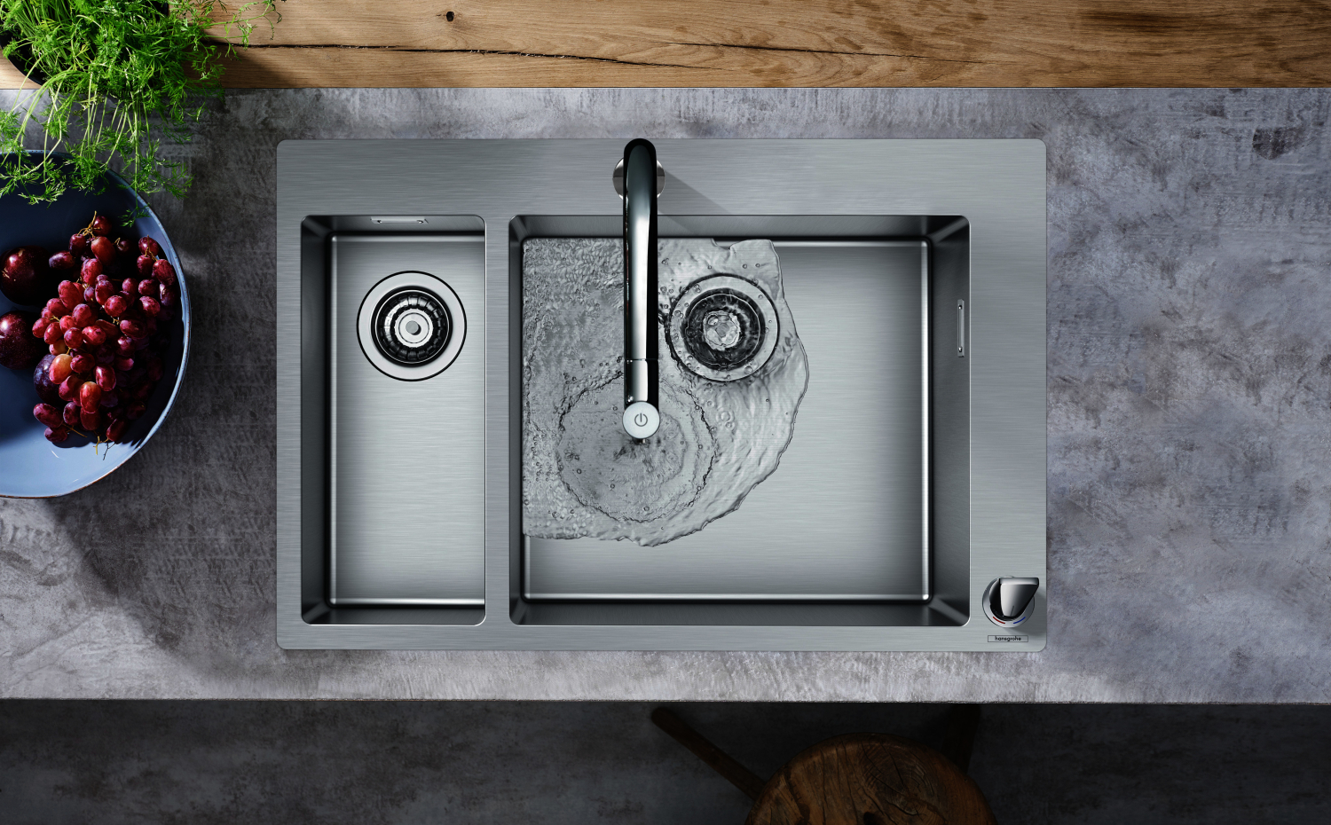 Hansgrohe 2-Loch SPTM 200 Metris Select M71 Ausziehbrause 2jet chrom