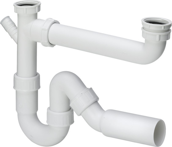 Viega Ablaufverbindung 79485.20 in G1 1/2 x 50mm x 90-310mm Kst. weiss