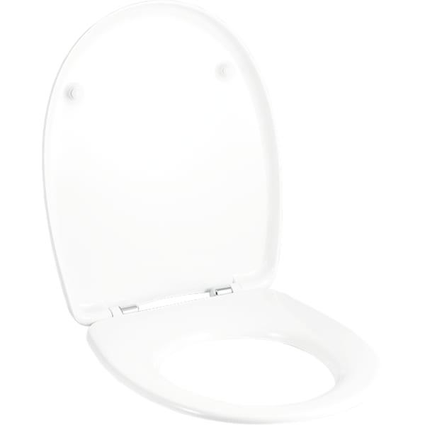 Geberit Virto WC-Sitz, weiß Scharniere verchromt mit Absenkautomatik