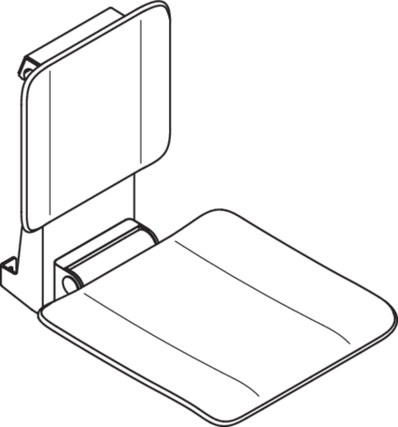 HEWI Einhängesitz, B:450, H:533, T:637 schw tiefmatt