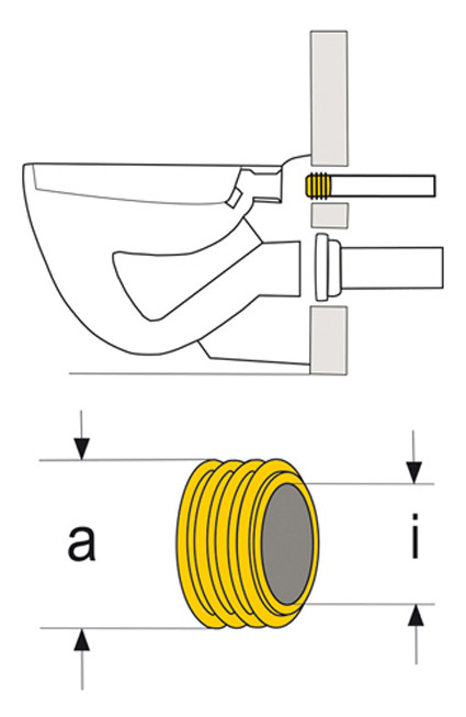 Haas Gummi-Spülrohrverbinder, schwarz Nr. 3215