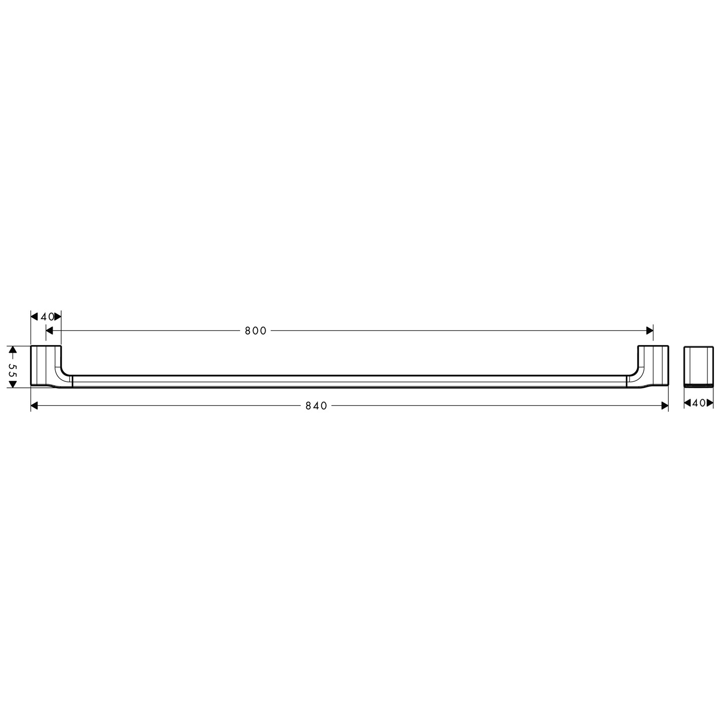 Hansgrohe Badetuchhalter Axor Urquiola 800mm  PGO