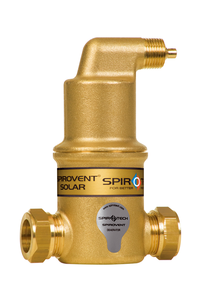 Spirotech Luftabscheider SpiroVent Solar AutoClose, 22 mm, 10 bar, 180 Grad