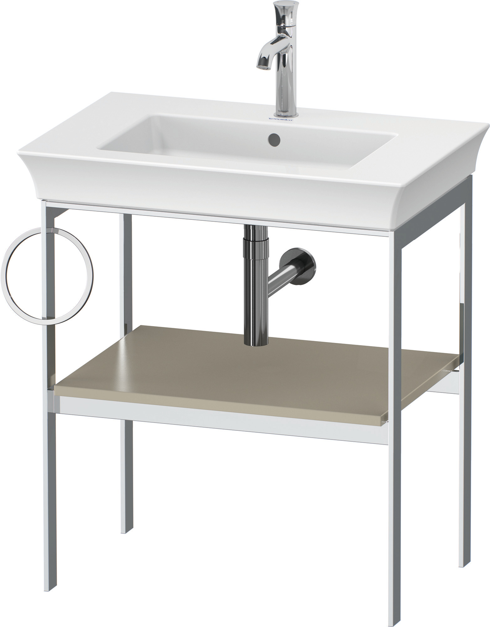 Duravit Metallkonsole bodenst. White Tulip 760x684x450,HH l.,Taupe Seidenmatt