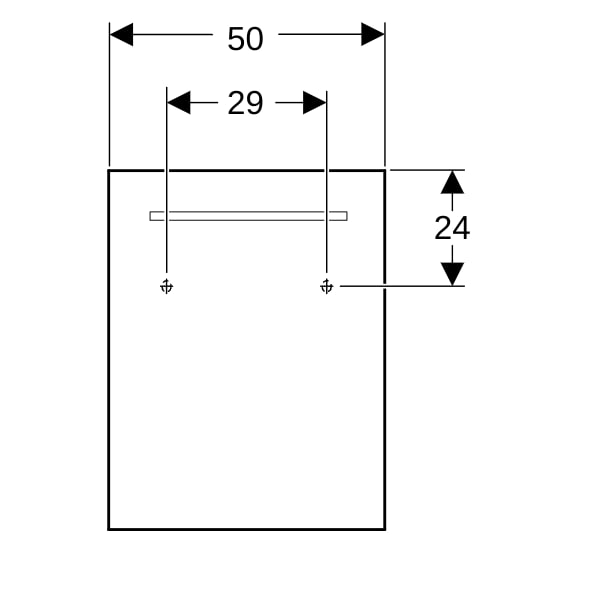 Geberit Renova Compact Lichtspiegel 50x65x3,5cm