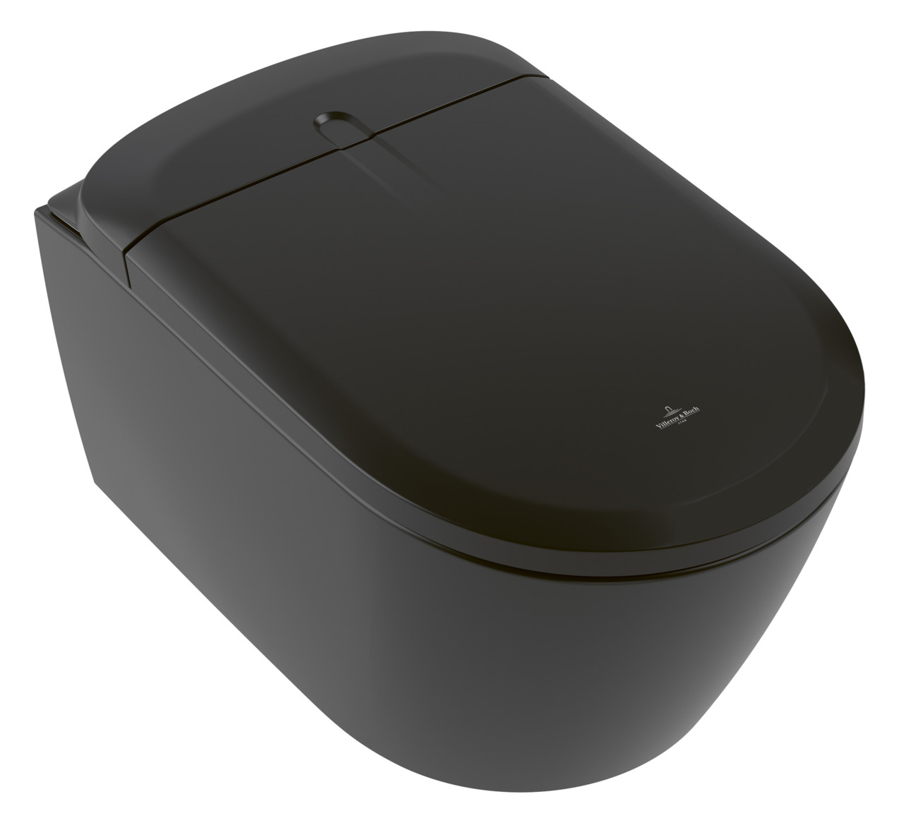 VB Dusch-WC Supreo ViClean V16EN2 612x 384x423mm Oval Pure Black CeramicPlus