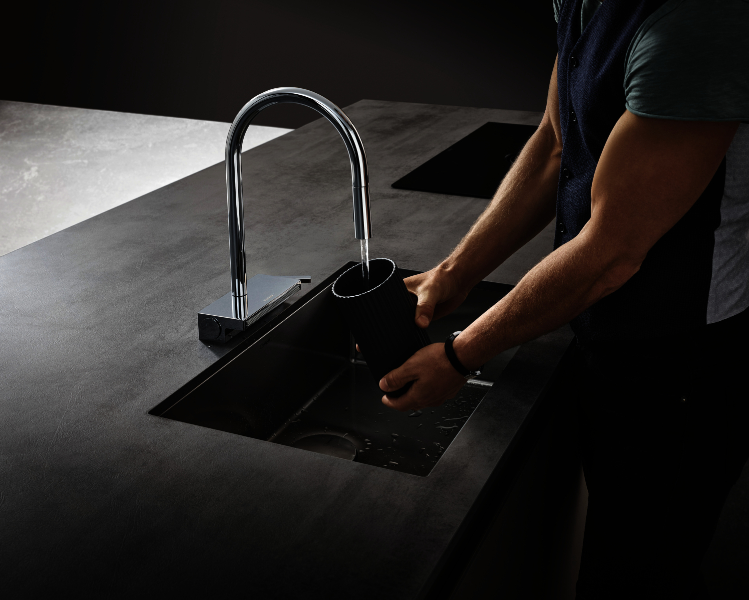 Hansgrohe Spültischmischer 170 Aquno Select M81 Ausziehbrause 3jet sBox chrom