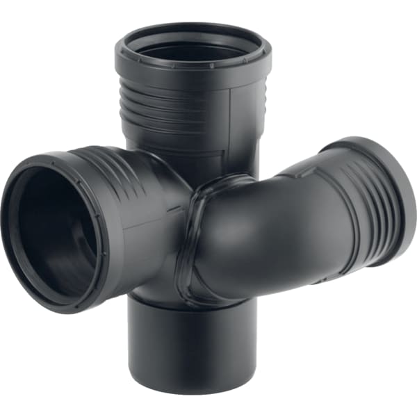 Geberit Silent-PP Schachtbogenabzweig 87,5Gr links d110/75/110