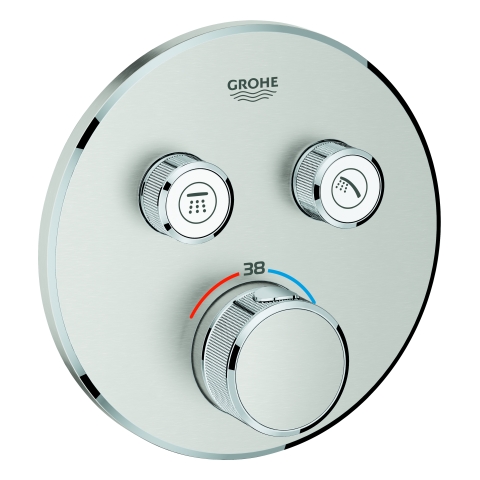 GROHE Thermostat Grohtherm SmartControl 29119 FMS rund 2 ASV supersteel