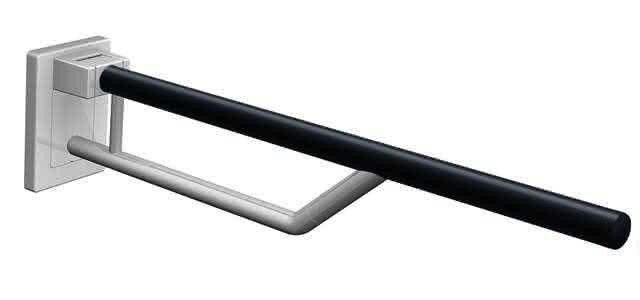 HEWI SK-Griff Duo, L:700mm, Kst., reinweiß, Oberholm farbig anthrazitgrau