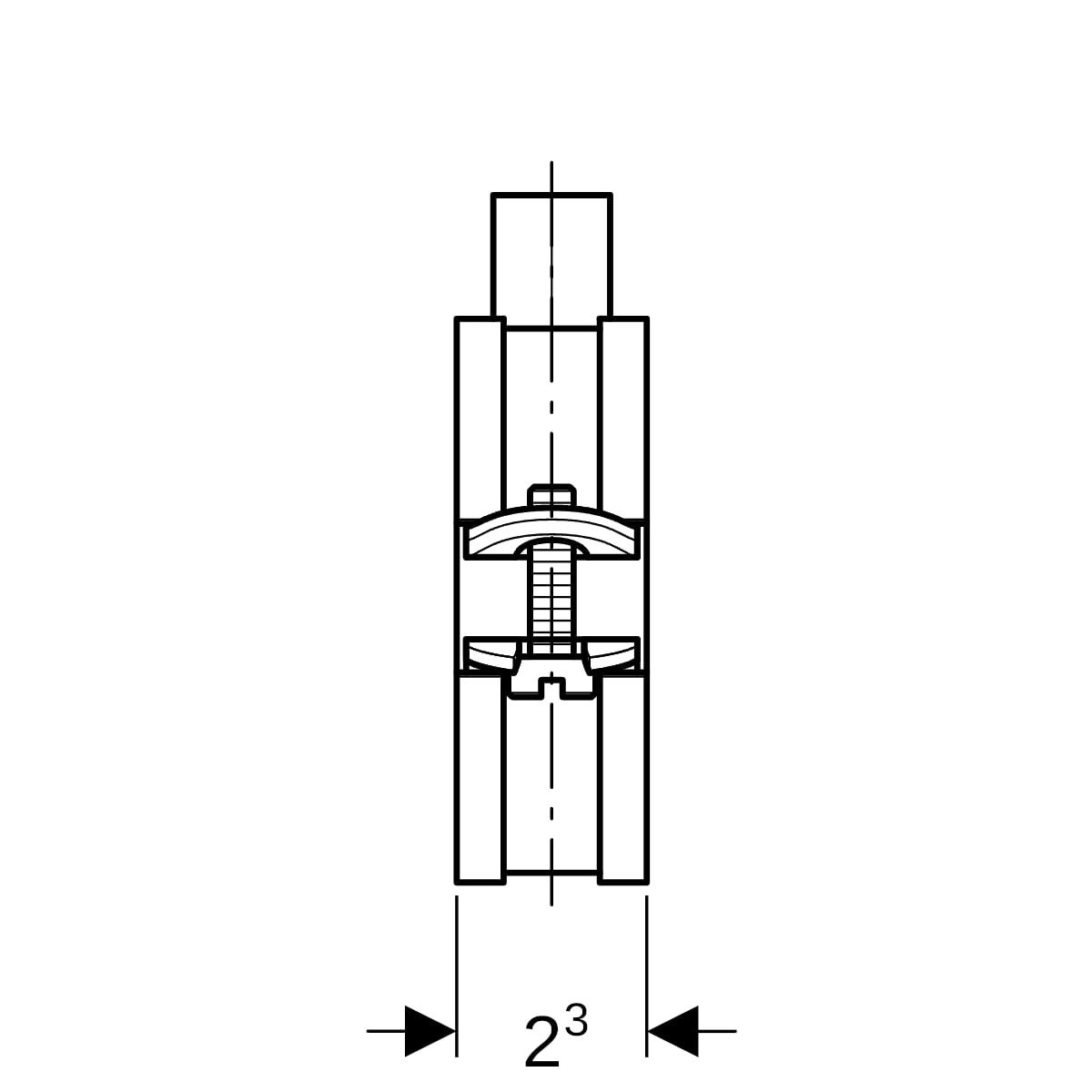 Geberit Rohrschelle gedämmt mit Gewindemuffe M8/M10 di12-14mm