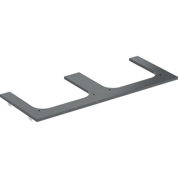 Geberit ONE WT-Platte, Aus re/li, für AWT 120x2x47cm, Marmoroptik schwarz matt