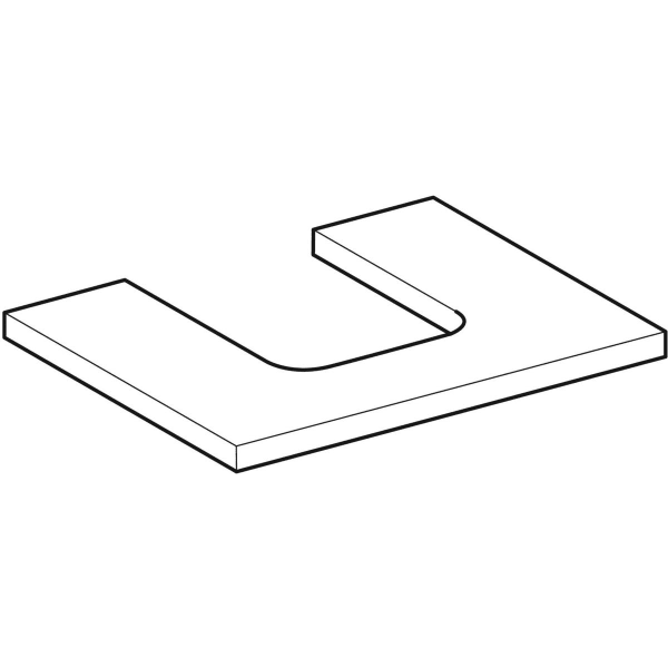 Geberit ONE WT-Pl. Aus mi. f. AWT Schalenform 60x3x47cm, Eiche