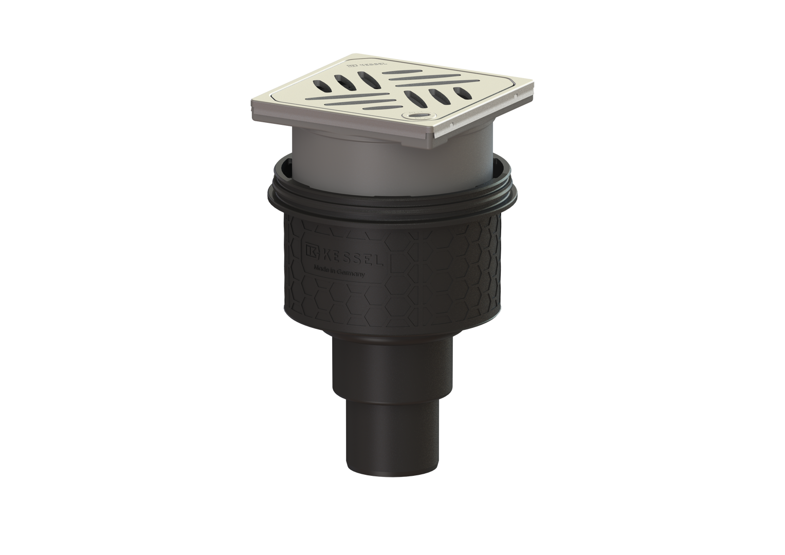 KESSEL-Boden-/Deckenablauf Ecoguss DN 50, senkrecht, Designrost