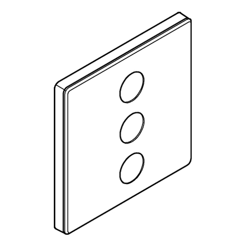 GROHE Rosette 48369 eckig für SmartControl moon white