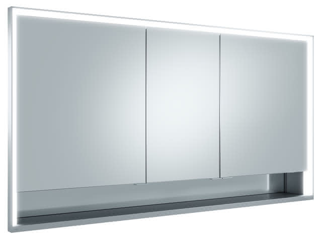 KEUCO SPS R. Lumos 14316, mit Ablagef., Einbau, silb-elox., 1400x735x165mm