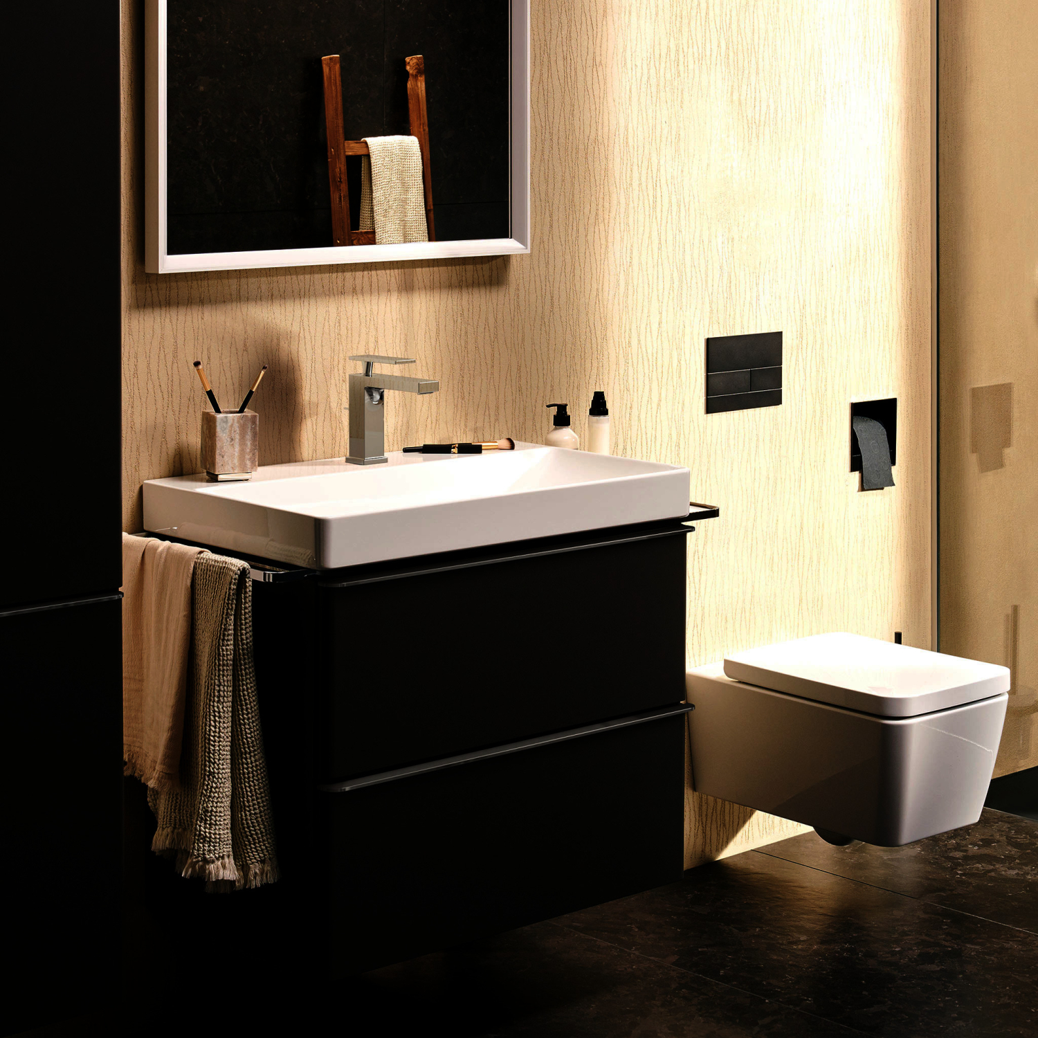 Hansgrohe WTM 110 Tecturis E CoolStart  EcoSmartu.  m. Zugstangen-Ablaufg. chrom