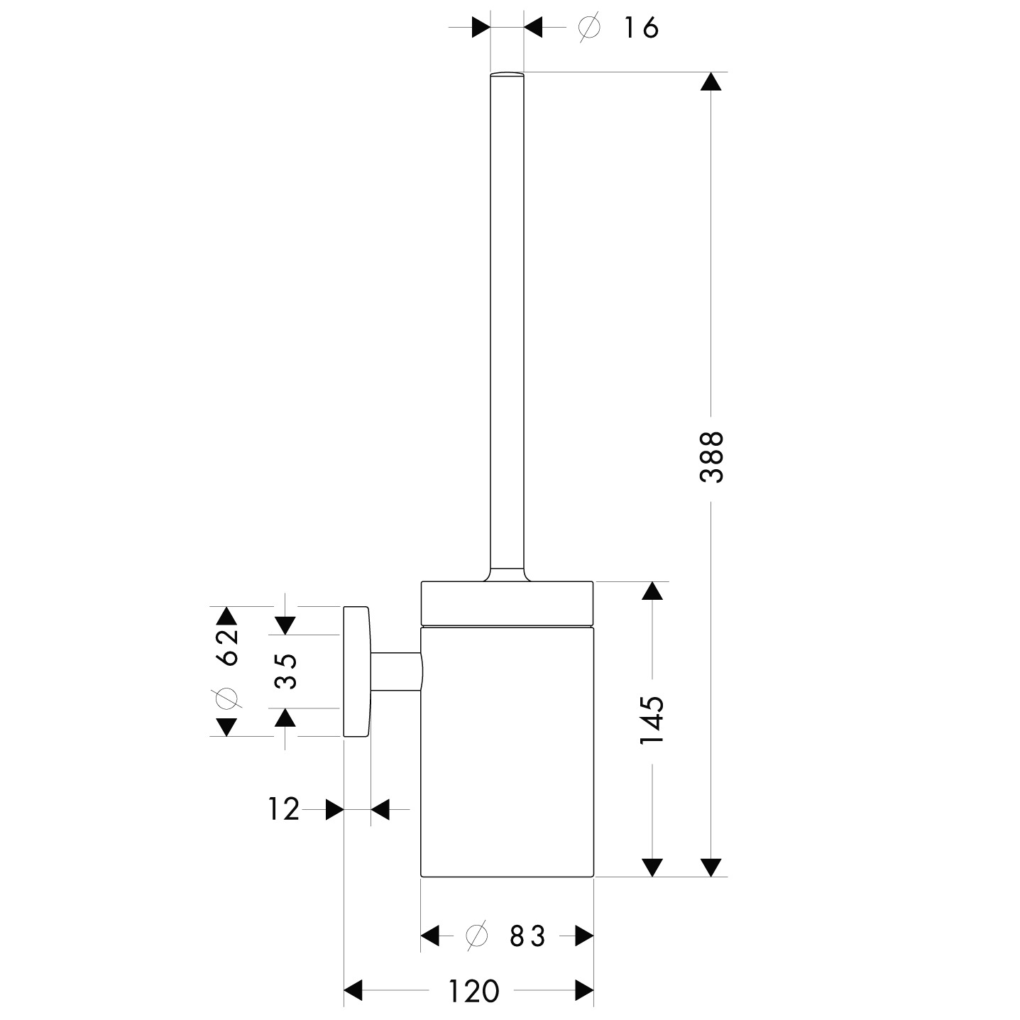 Hansgrohe WC-Bürstenhalter Logis chrom 