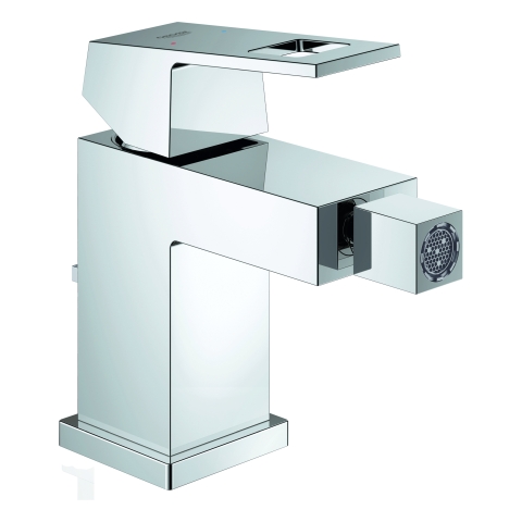 GROHE EH-Bidetbatterie Eurocube 23138 mit Zugstangen-Ablaufgarnitur chrom