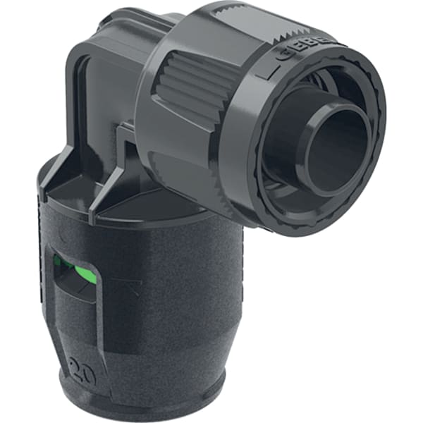 Geberit PushFit Übergangswinkel 90G mit MasterFix PVDF d20-MF20