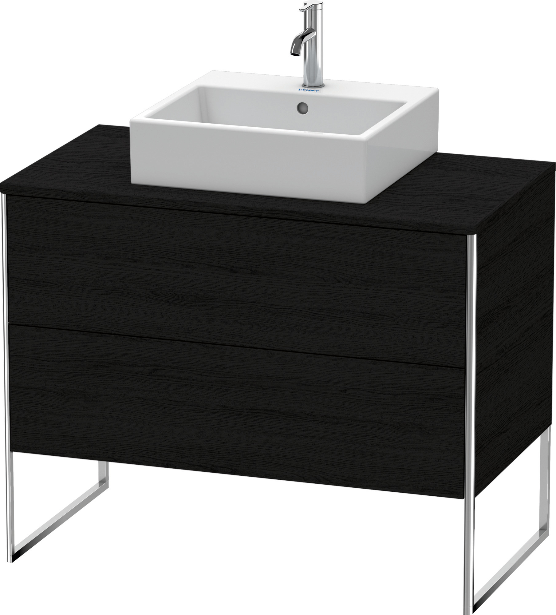 Duravit WTU XSquare 778x1000x548,bodenstehend Eiche Schwarz, 2 Schubkästen