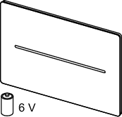 TECEsolid WC-Elektronik 6 V, Ersatzteil Abdeckplatte Chrom glänzend