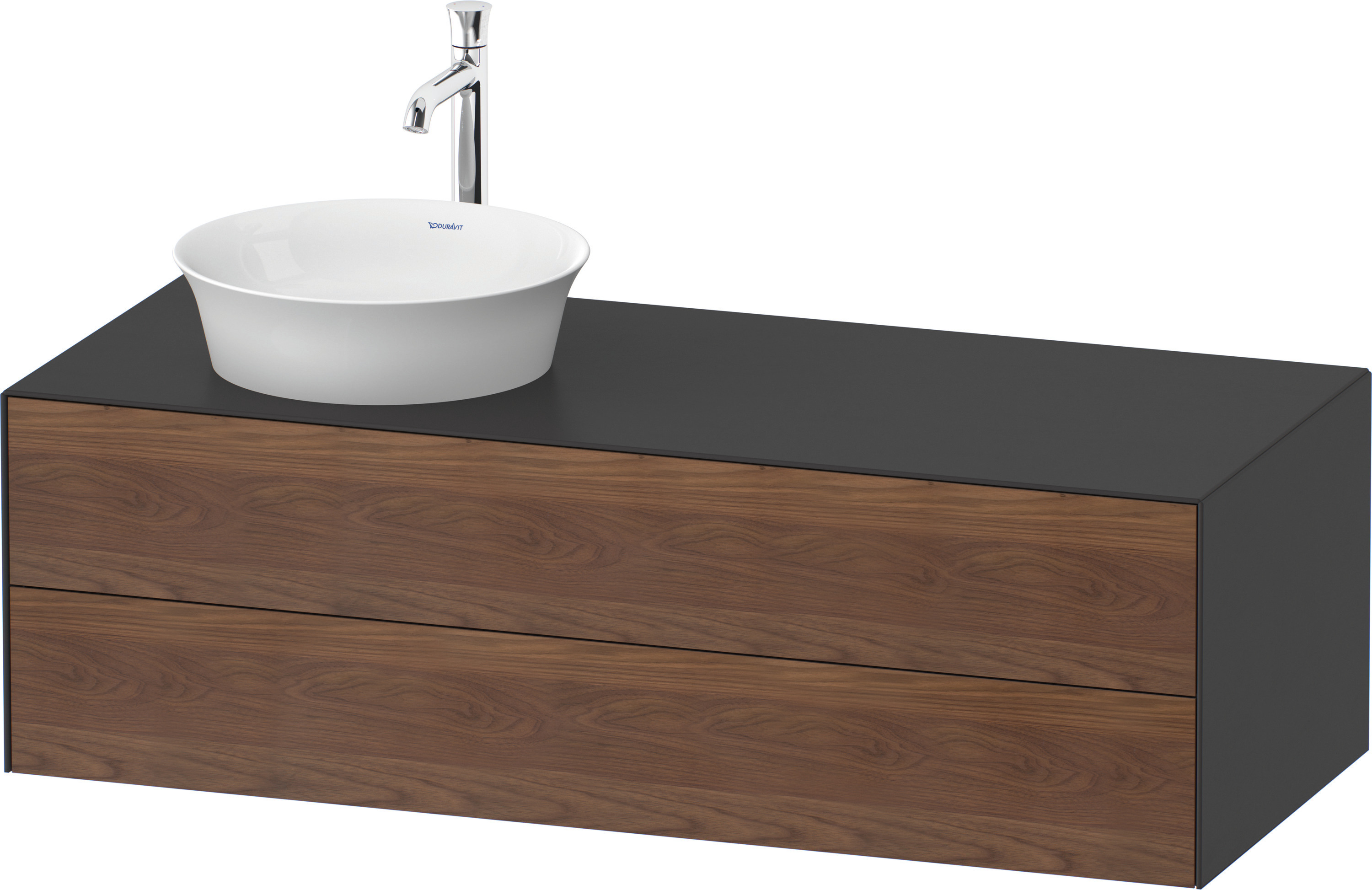 Duravit WTU White Tulip wandh,2 SchKa,B li. 408x1300x550mm,A.Nussb.M/Graphit Sdm