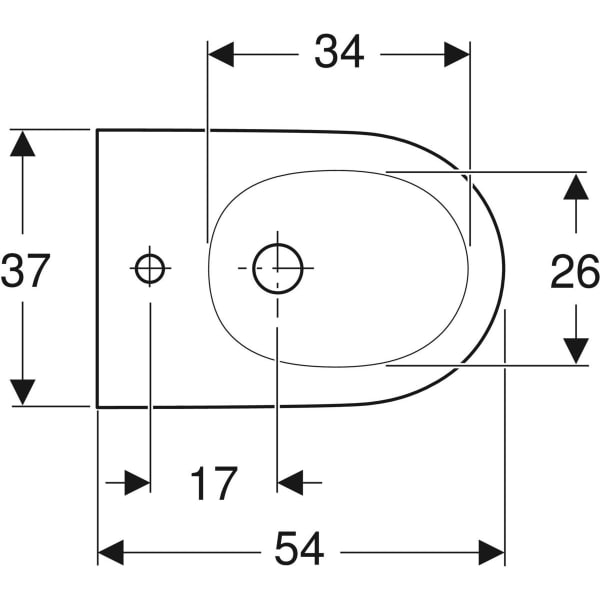 Geberit ONE Wandbidet, geschlossene Form weiß, KeraTect