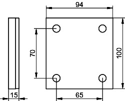 KEUCO Abdeckplatte Plan Care 34902, für Befestigungsbohrungen, verchromt