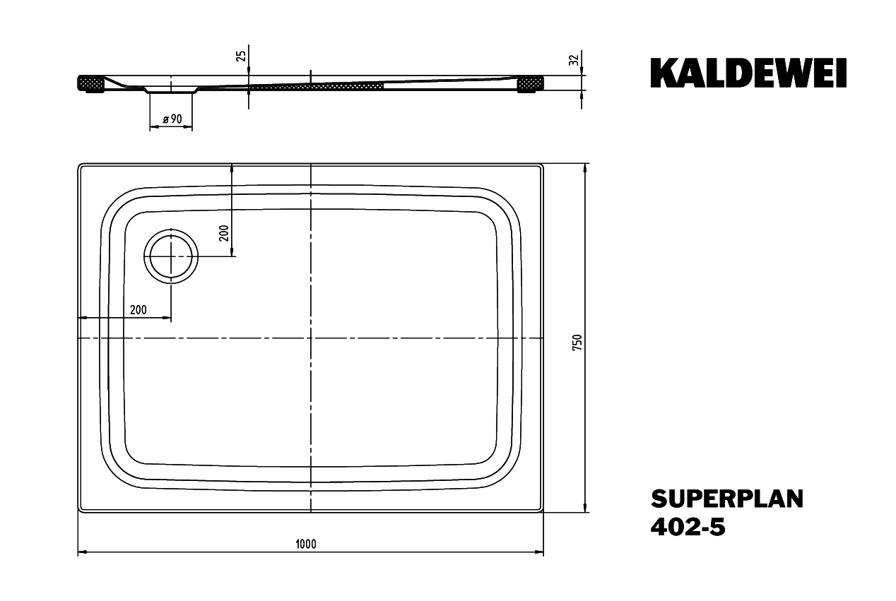 KA DW SUPERPLAN CLASSIC Mod.402-5,750x 1000mm,alpwe,PEFF,AS,Wt extrafl.